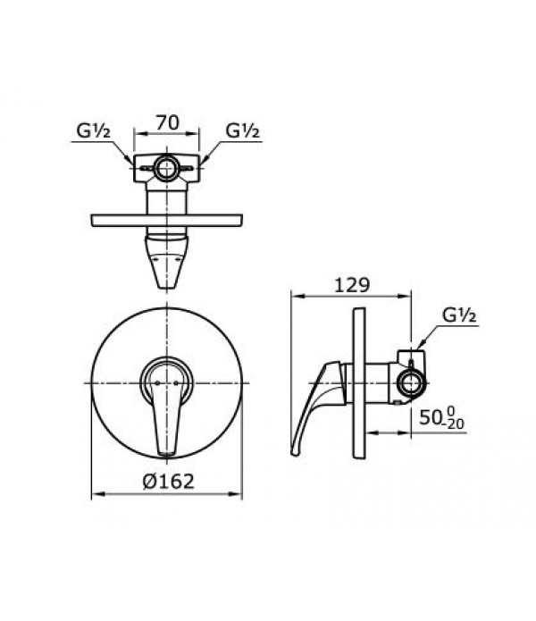 Toto Kran Shower Tanam TX 405 SDN